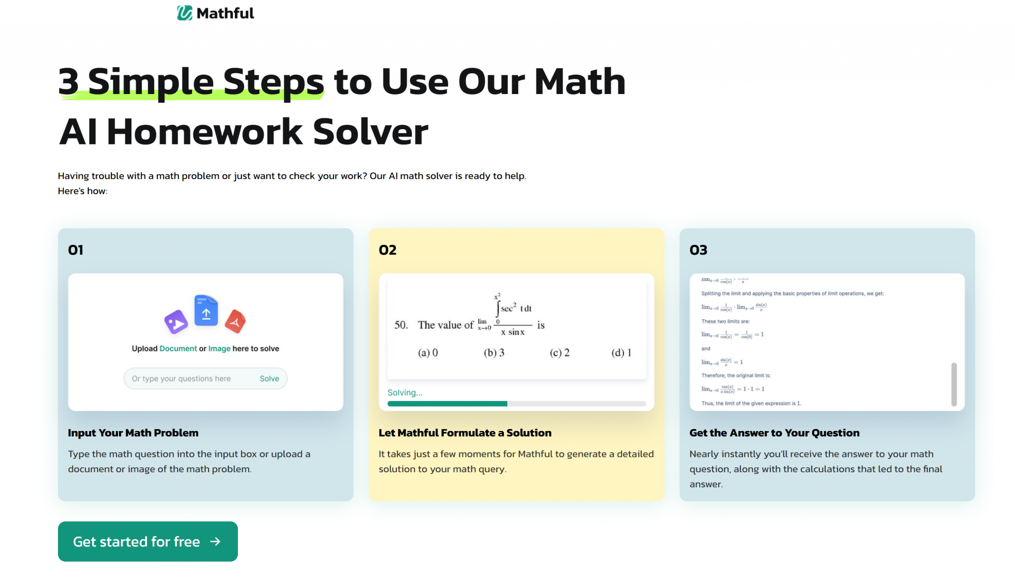 Mathful Review: Unveil The Power Of Free AI Math Solver Online - Spyine